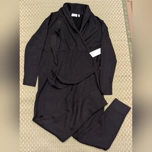 NWT SSKEIN Wrap Neck Alpaca Cotton Jumpsuit Women's Size Small Made in Peru